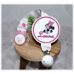 Attache tétine personnalisée Licorne pour bébé : prénom, couleurs, formes