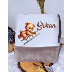 Couverture Bébé Personnalisée TEDDY- Cadeau Unique et Doux pour Bébé