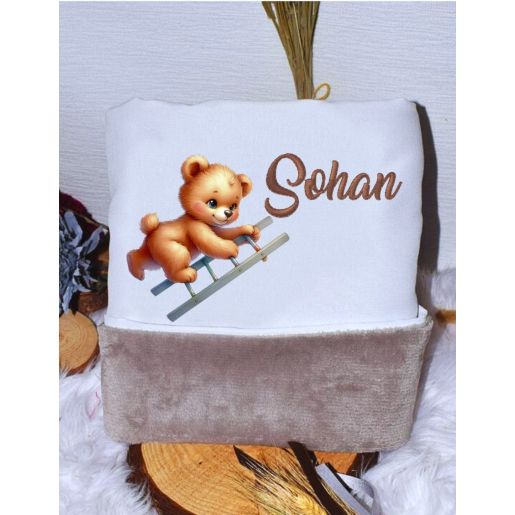 Couverture Bébé Personnalisée TEDDY- Cadeau Unique et Doux pour Bébé