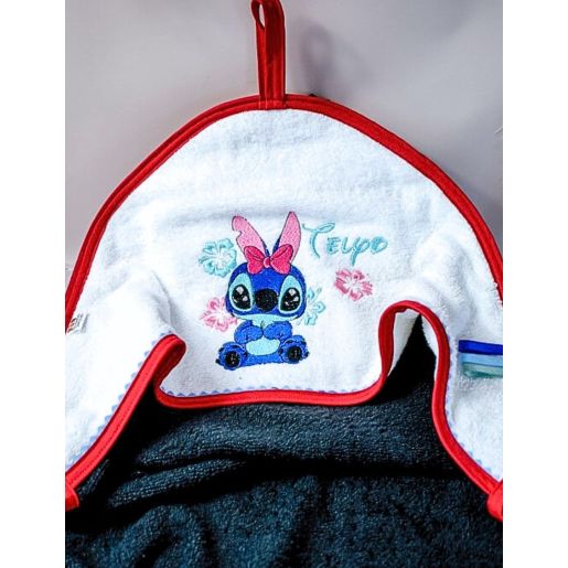 Cape de bain personnalisée avec prénom – Broderie artisanale