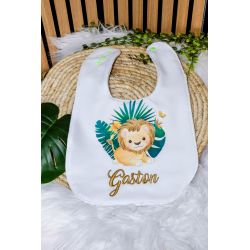 Bavoir naissance personnalisé LION SAVANEBavoir naissance personnalisé LION SAVANE