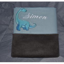 Dino Sshlumpie et Snuggler assorti, bébé personnalisé, couverture